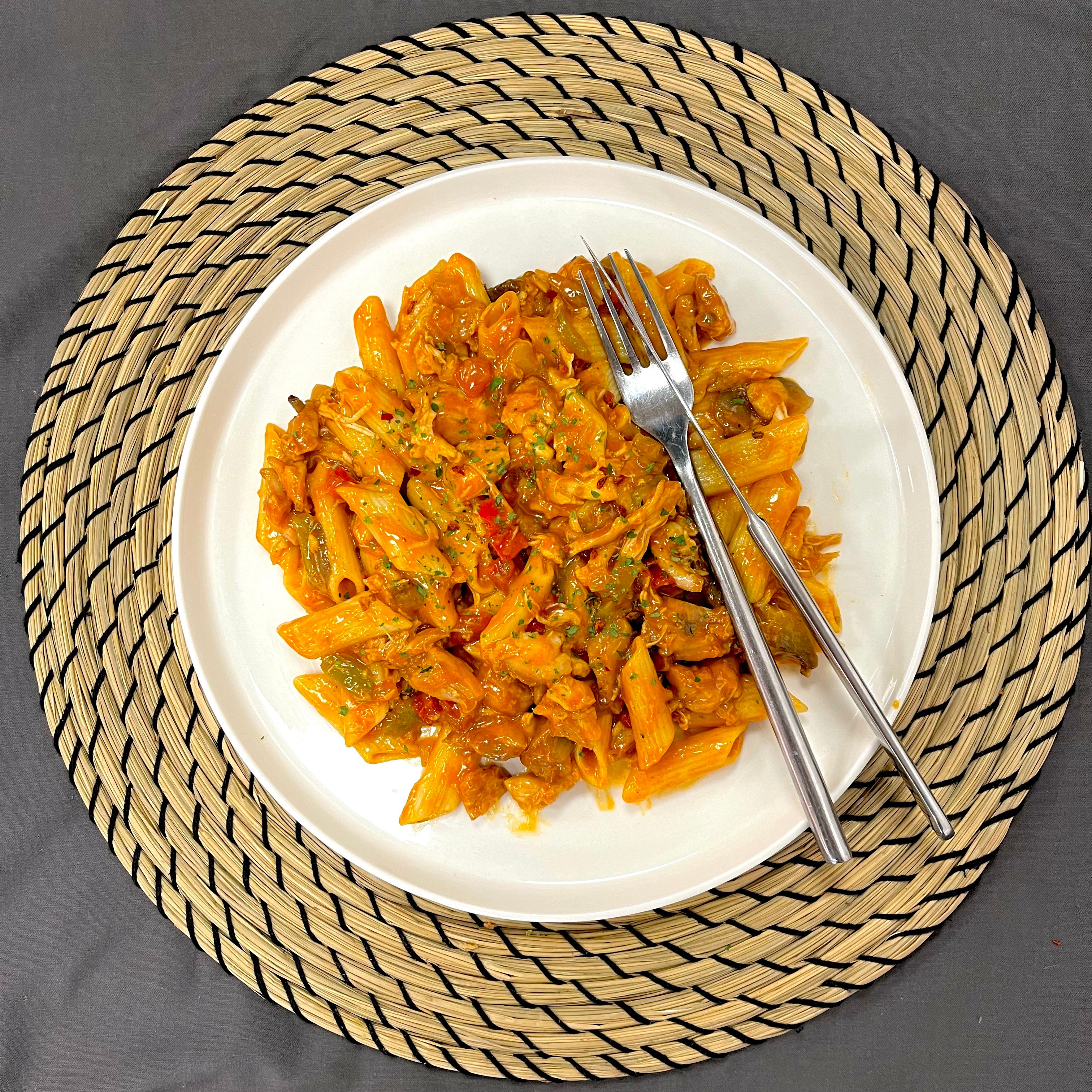 Pasta kip stroganoff